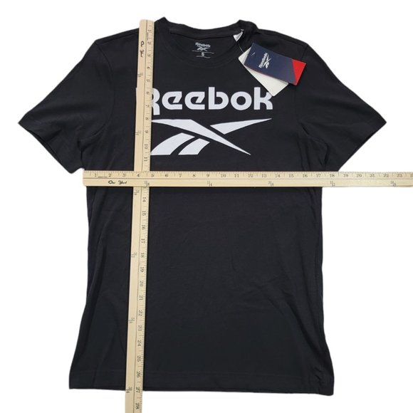 Reebok T-Shirts Mens Training Ri Big Logo Tee GS1614 (Sz S) Black - Picture 4 of 5